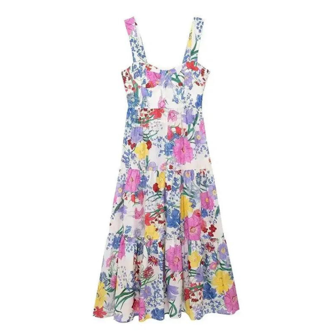 'All things Paris' printed maxi dress
