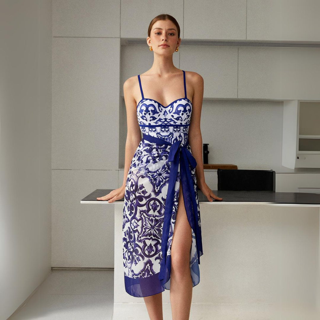 'Geneva' swimsuit with sarong