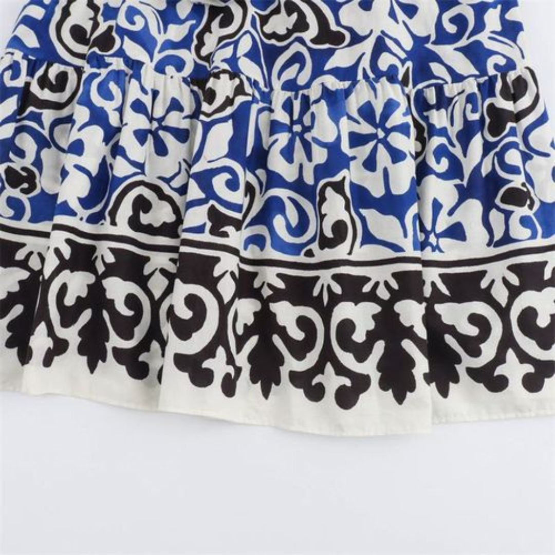 'Kinaya' printed V-neck maxi dress