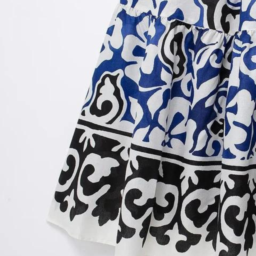 'Kinaya' printed V-neck maxi dress