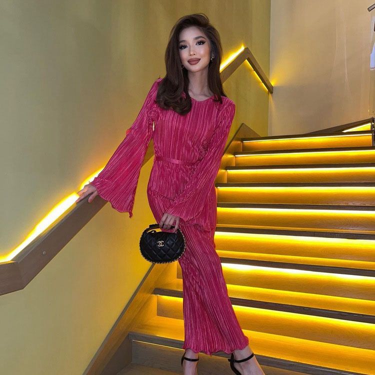 ‘Italia’ belted long dress