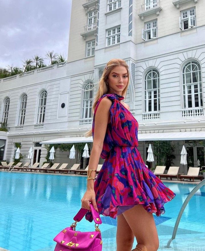 ‘Aurora’ one shoulder dress