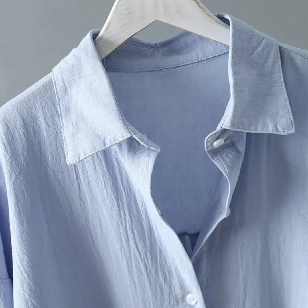 'Melissa' luxe cotton long shirt dress