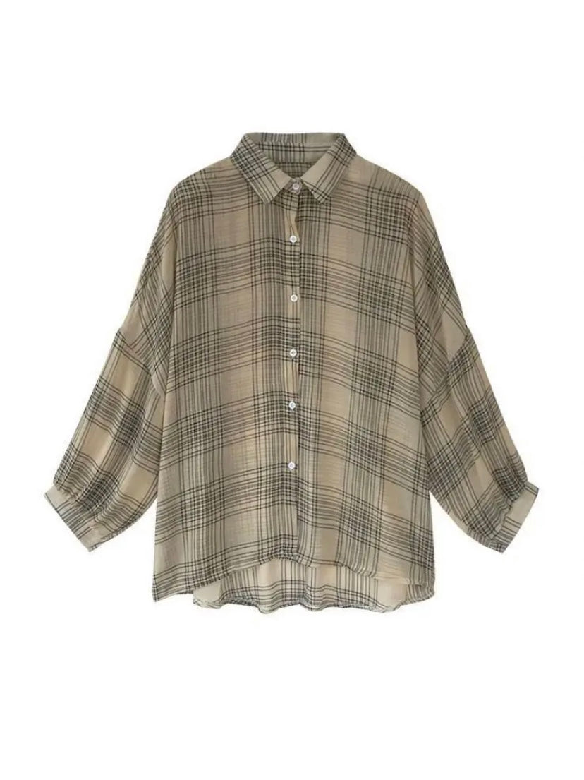 ‘Bella’ plaid shirt