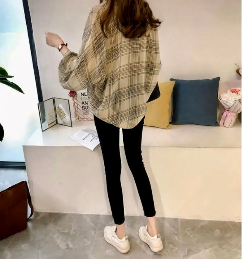 ‘Bella’ plaid shirt