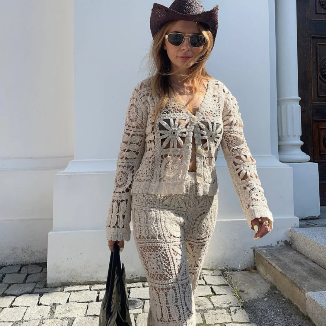 'Beach girl' crochet co-ord set