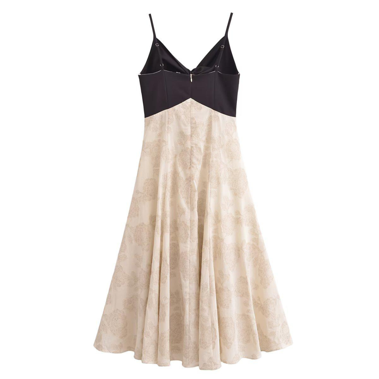 'Cashmere' black and white maxi dress