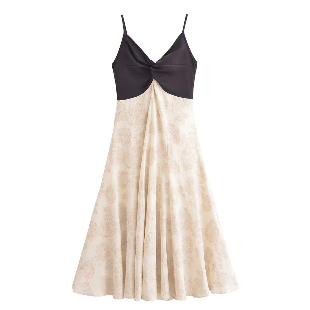 'Cashmere' black and white maxi dress