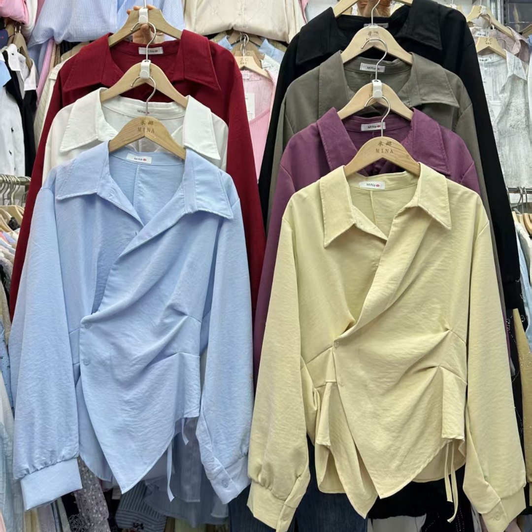 'Gale' asymmetrical basic shirt.