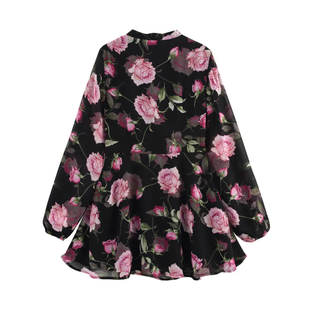 'Bianca' V Neck floral dress