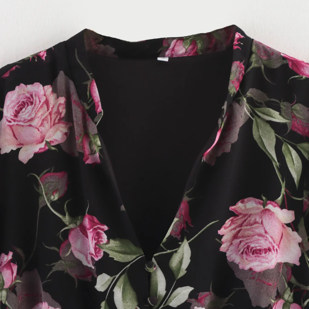 'Bianca' V Neck floral dress