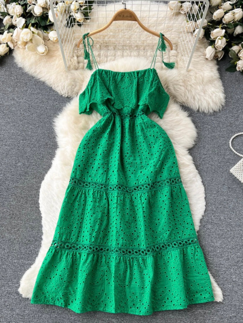 ‘Carol’ hollow cut out summer dress.