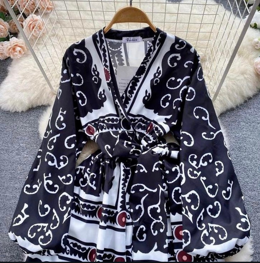 ‘Elizah’ printed maxi dress