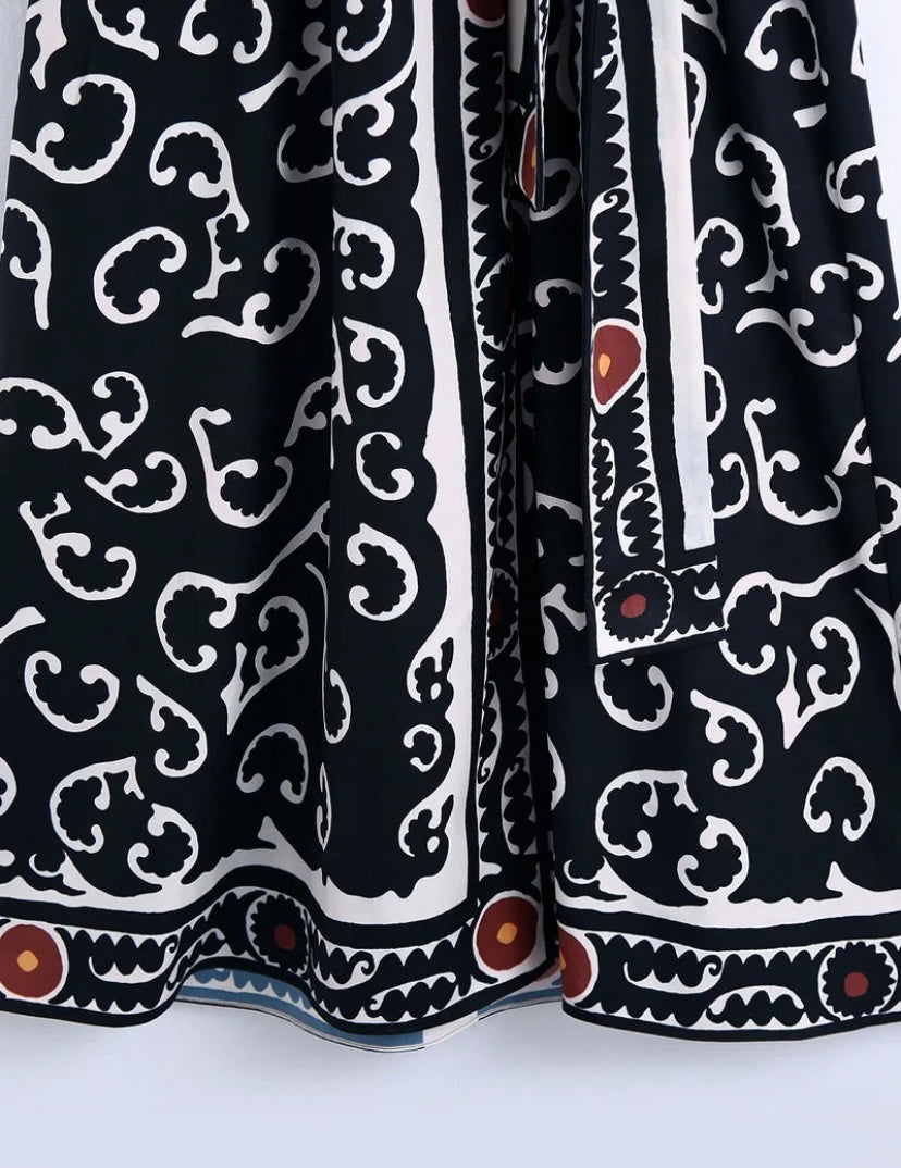 ‘Elizah’ printed maxi dress