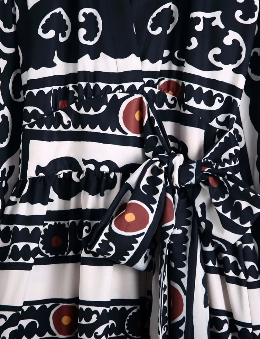 ‘Elizah’ printed maxi dress