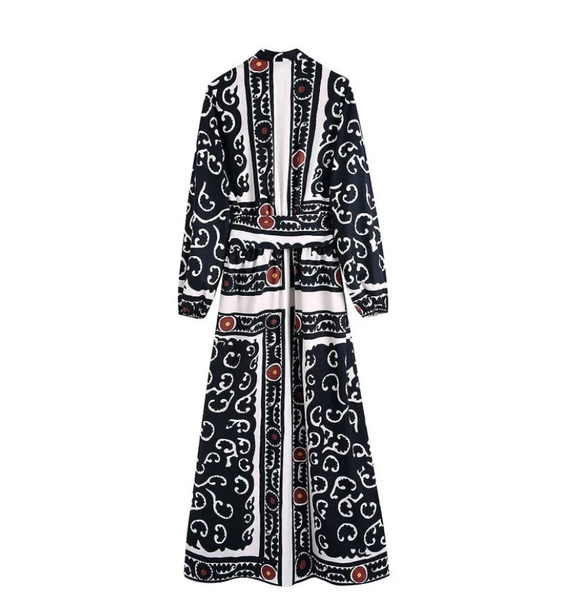 ‘Elizah’ printed maxi dress