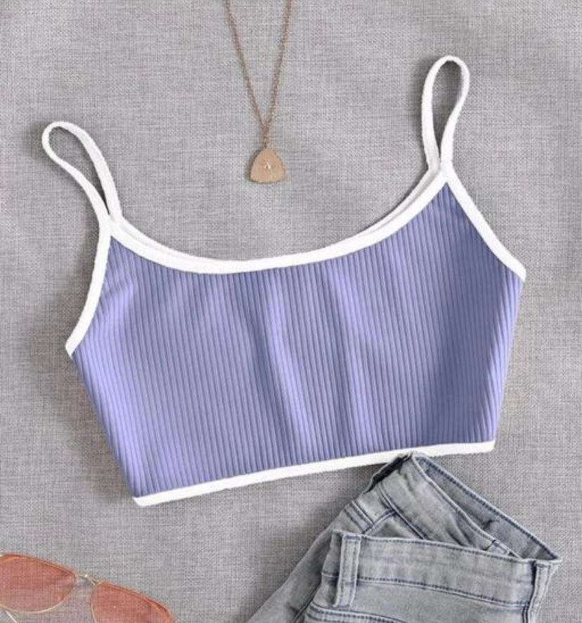 Cropped tank top.