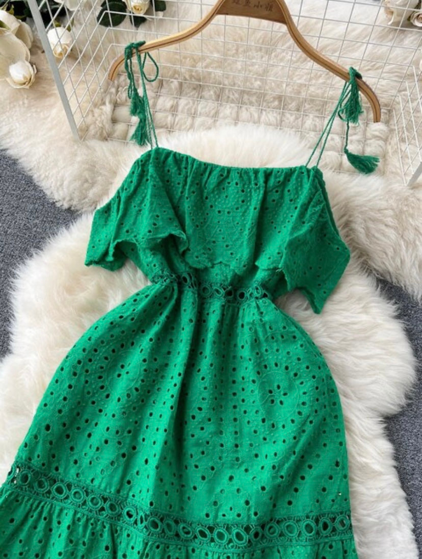 ‘Carol’ hollow cut out summer dress.