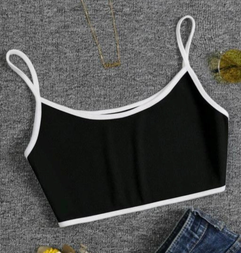 Cropped tank top.