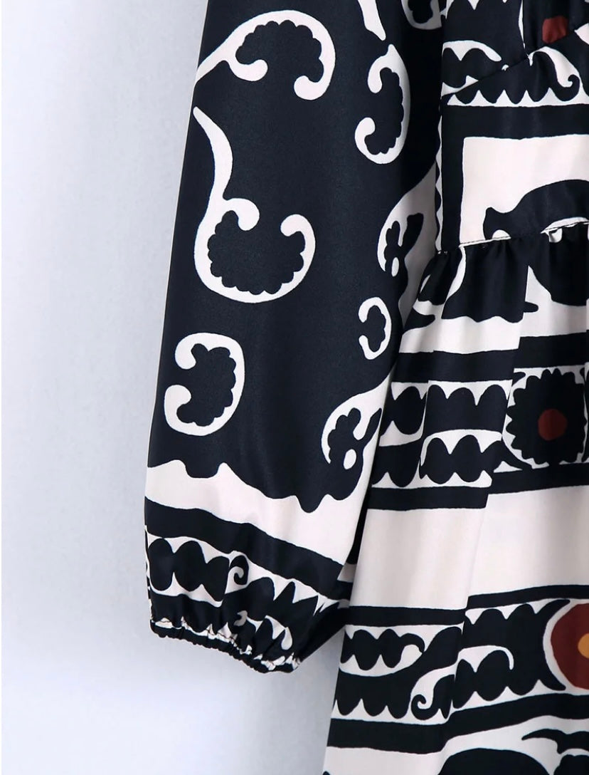 ‘Elizah’ printed maxi dress