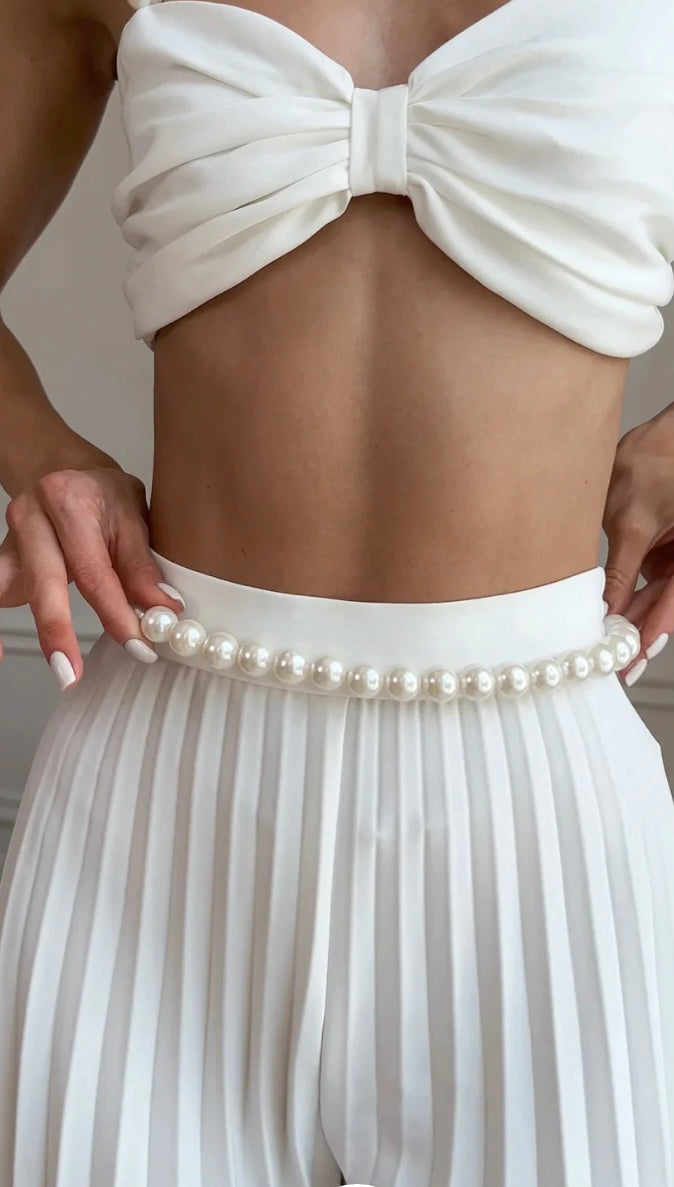‘Divine’ pearl three piece co-ord set.