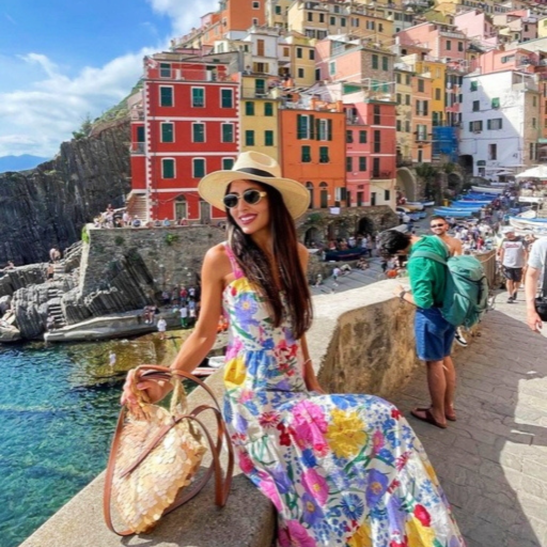 'All things Paris' printed maxi dress