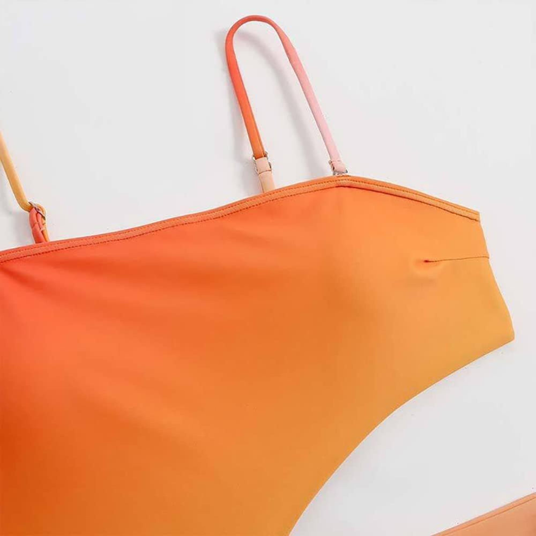 'All about sunset' swimsuit set with sarong