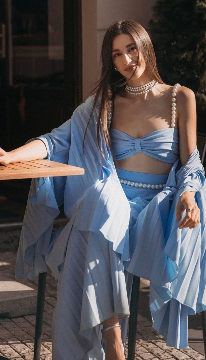 ‘Divine’ pearl three piece co-ord set.
