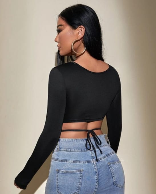 ‘Ella’ criss-cross crop top