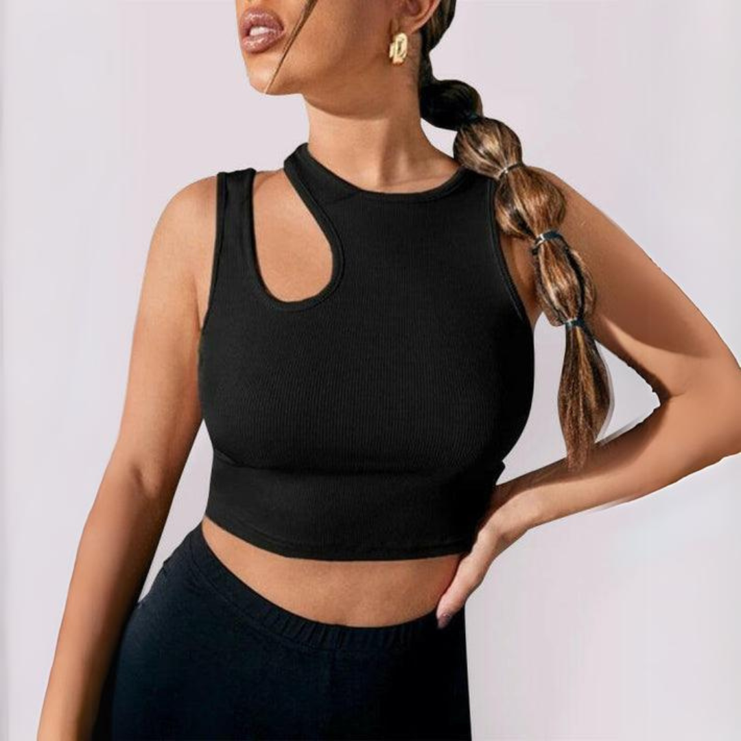 'Vanessa' cut-out crop top.