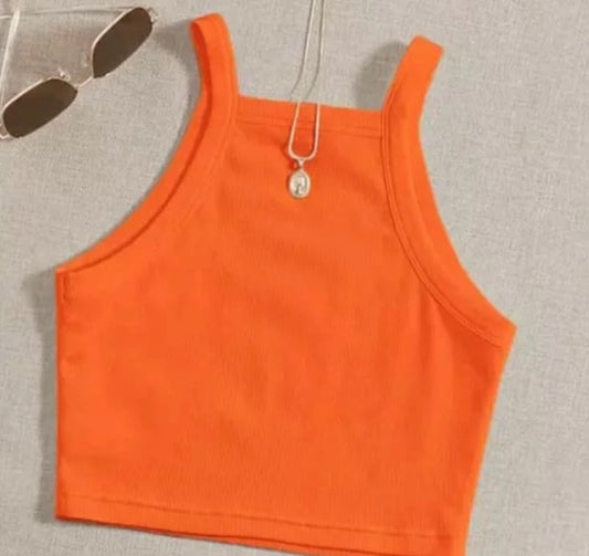 ‘Lily’ Solid rib knit cami top