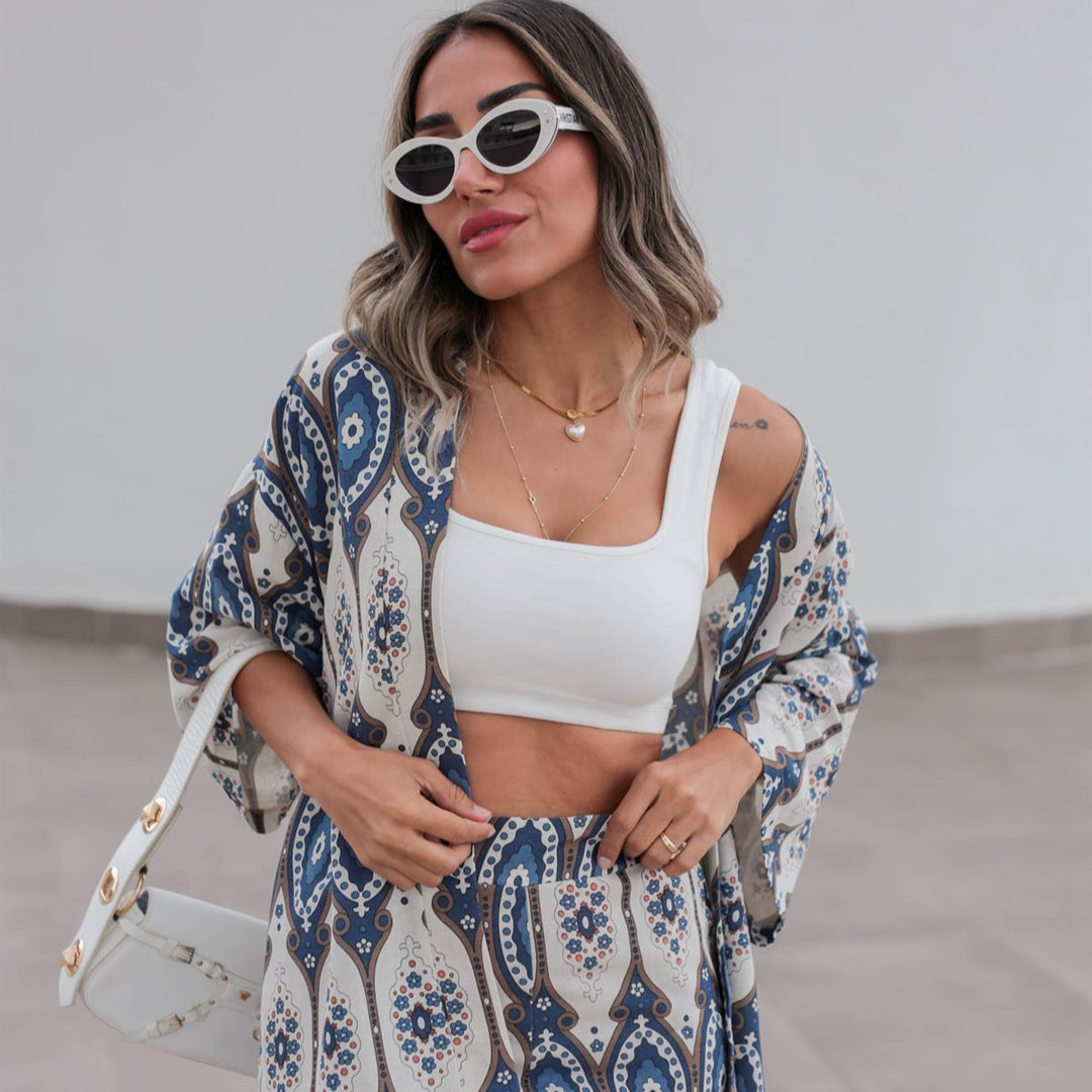 'Delilah' kimono and trousers set