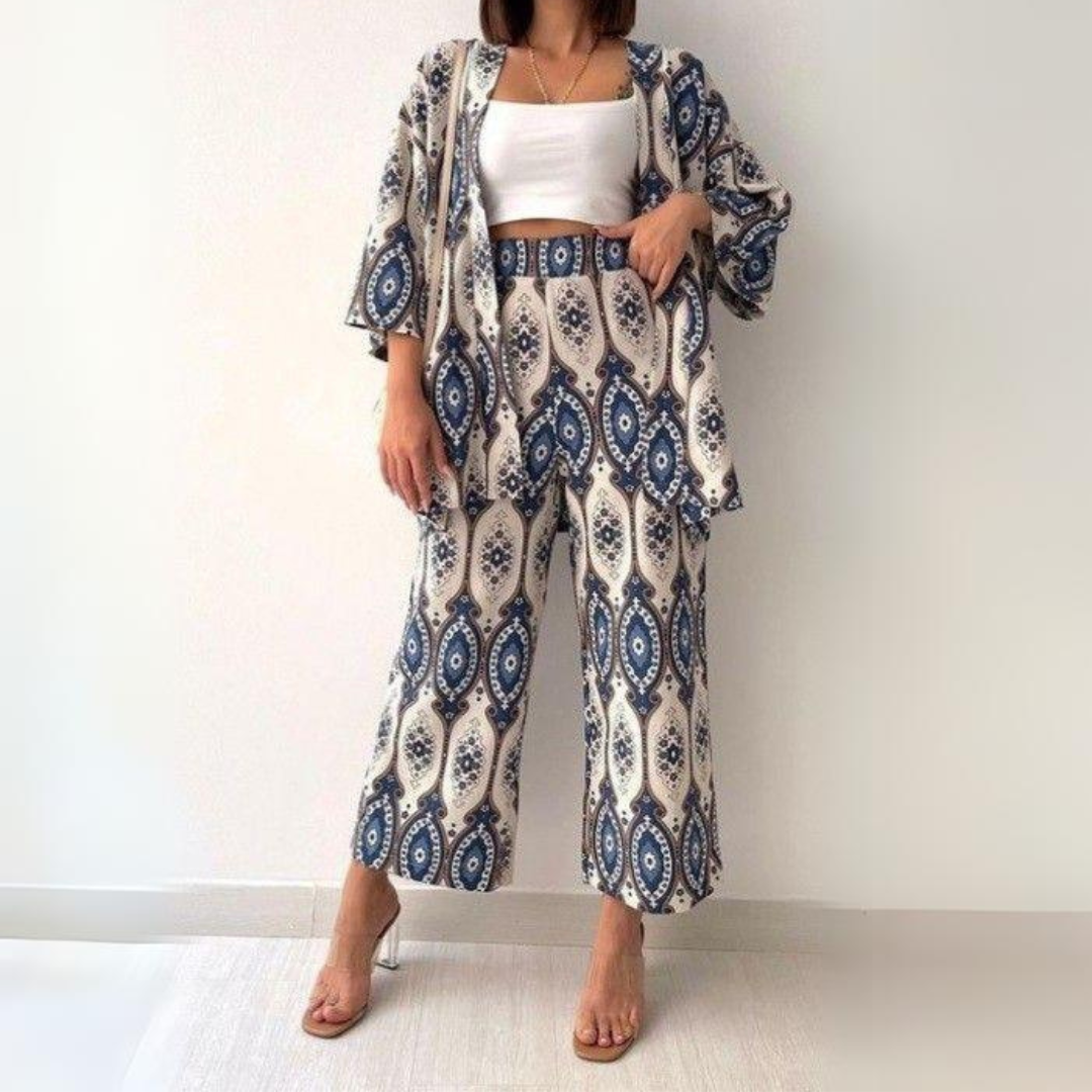 'Delilah' kimono and trousers set