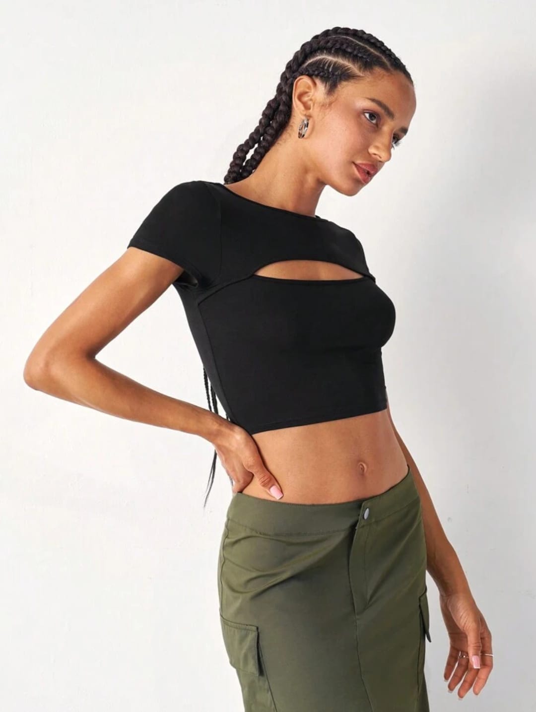 ‘Georgia’ ribbed crop top.