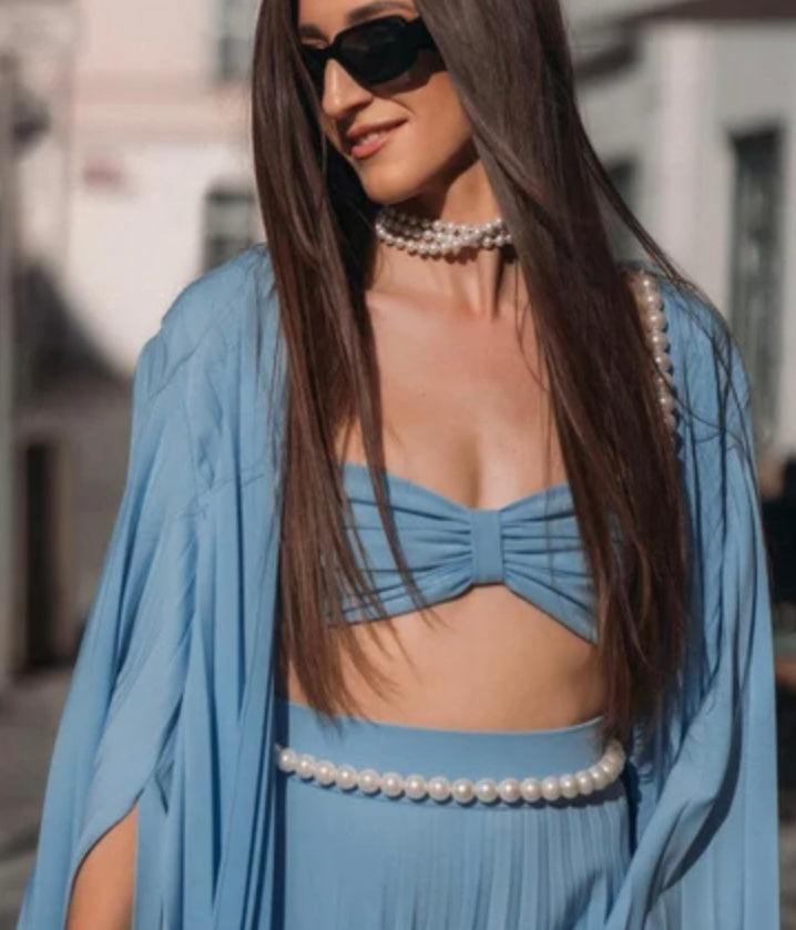 ‘Divine’ pearl three piece co-ord set.