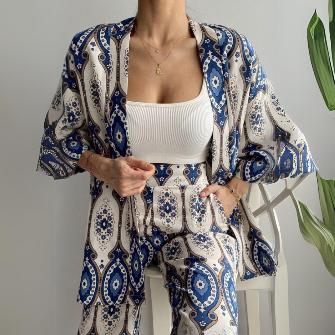'Delilah' kimono and trousers set