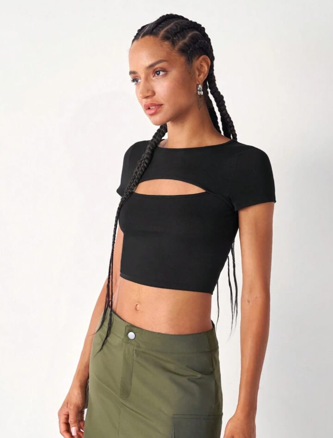 ‘Georgia’ ribbed crop top.