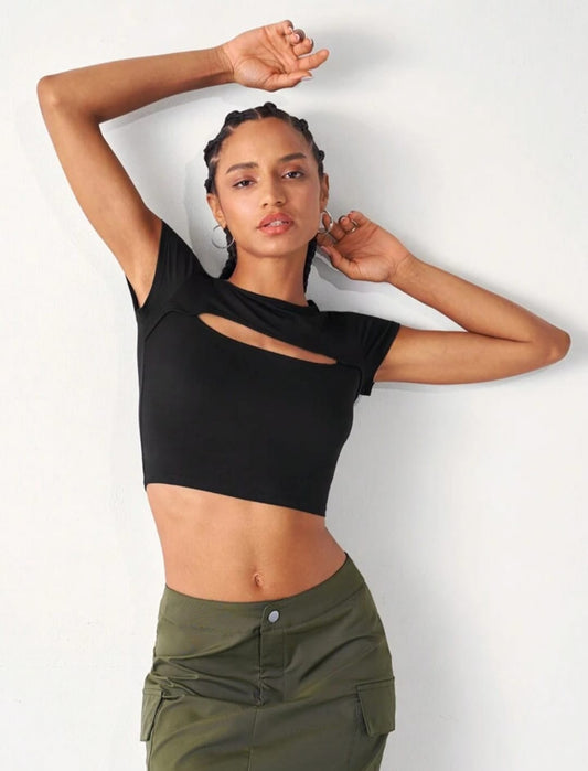 ‘Georgia’ ribbed crop top.