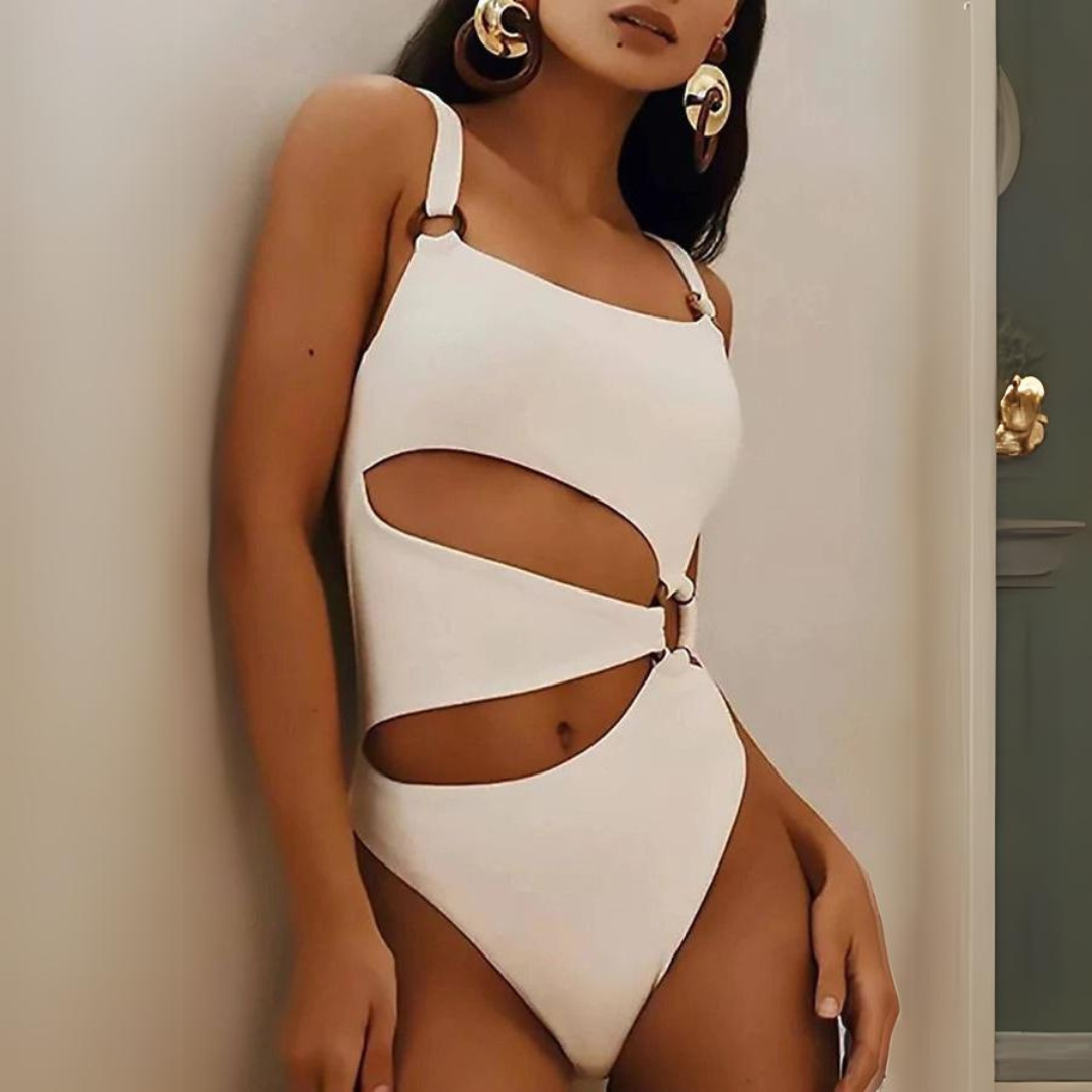'Jessica' hollow out one-piece swimsuit