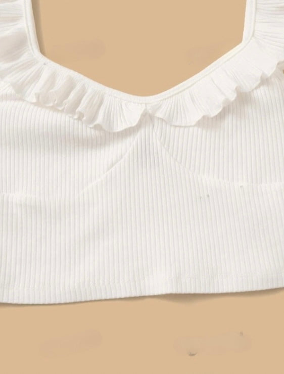 ‘Iviana’ Ruffled crop top