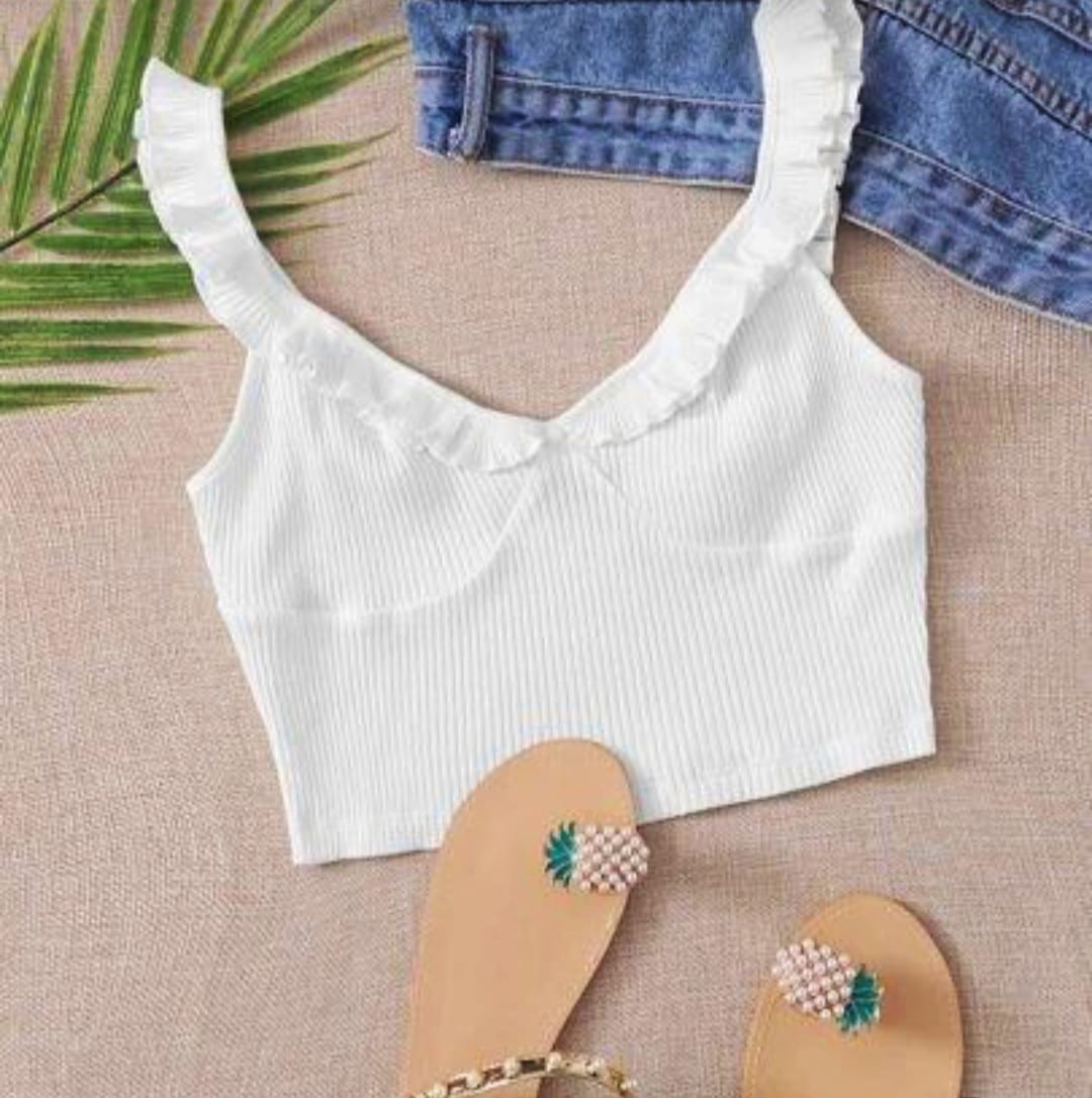 ‘Iviana’ Ruffled crop top