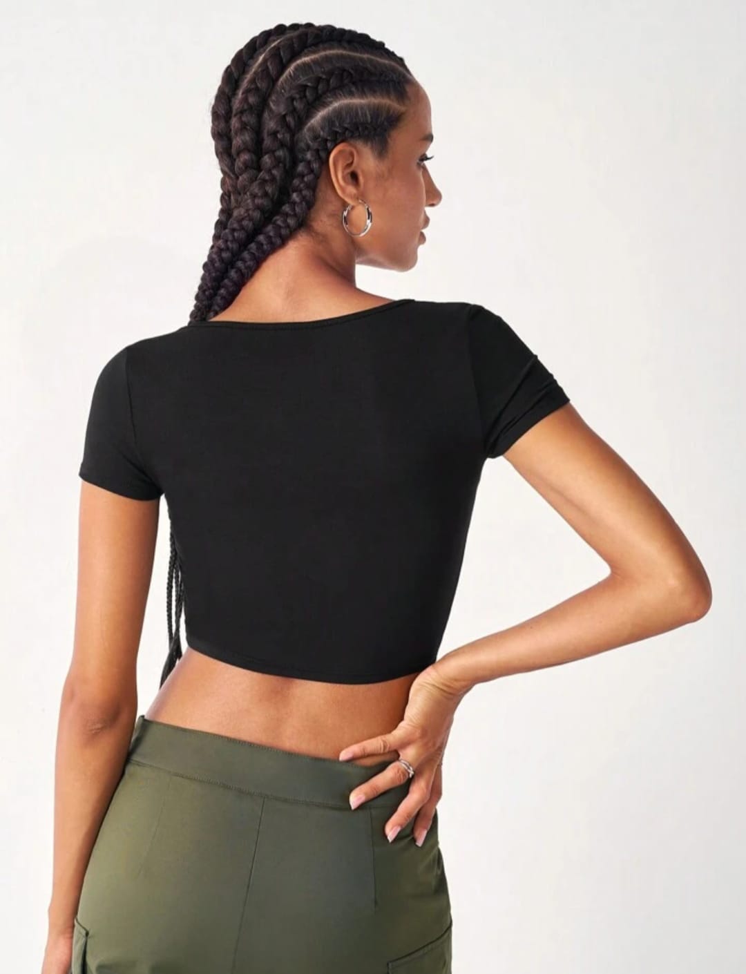‘Georgia’ ribbed crop top.