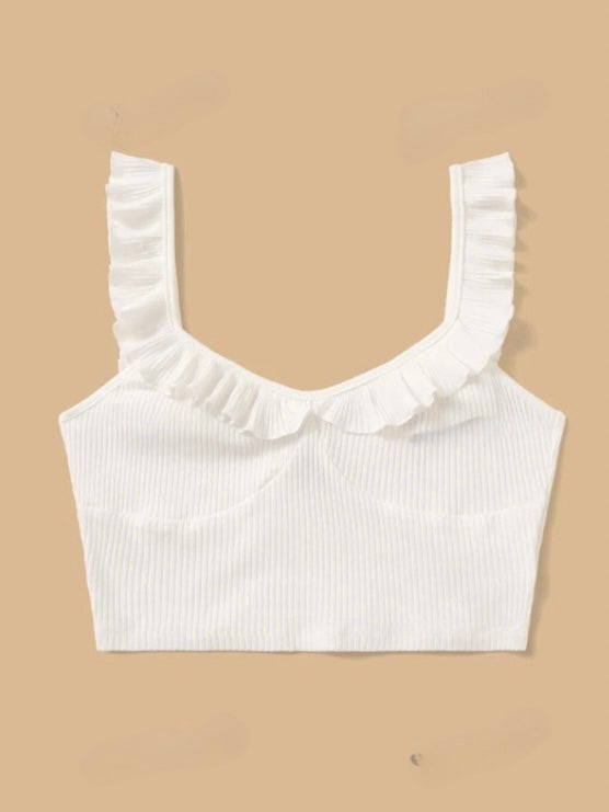 ‘Iviana’ Ruffled crop top