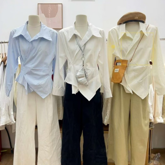 'Gale' asymmetrical basic shirt.