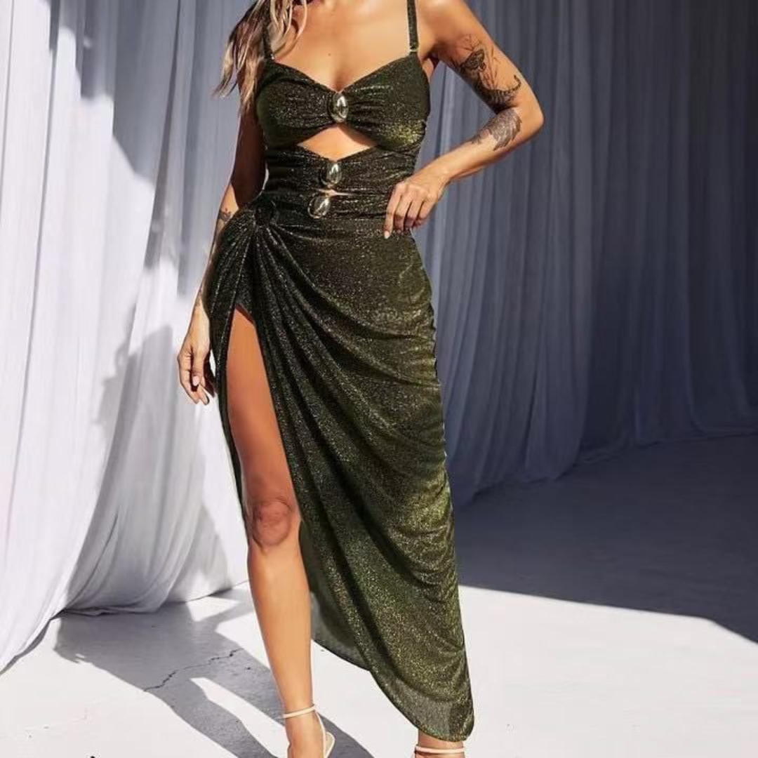 'Glam on' cut-out swimsuit set
