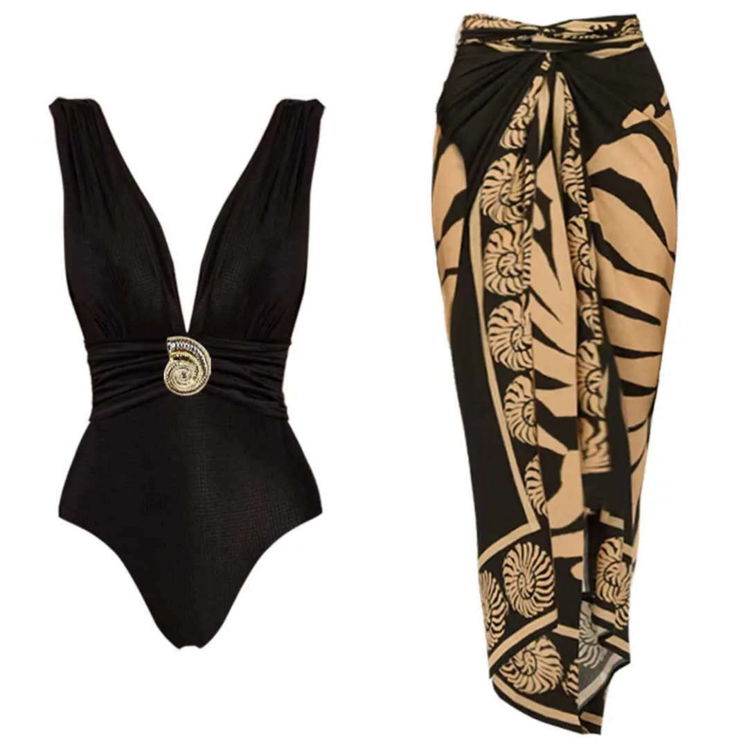 'Katty' swimsuit set with sarong
