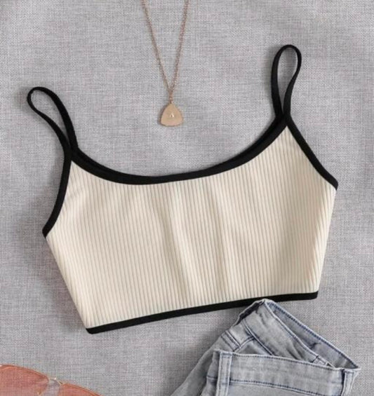 Cropped tank top.
