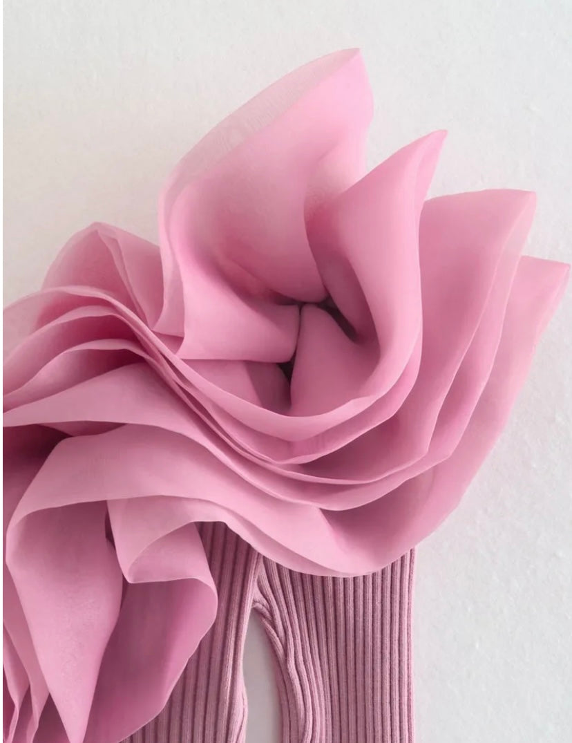 Ruffled one-shoulder top