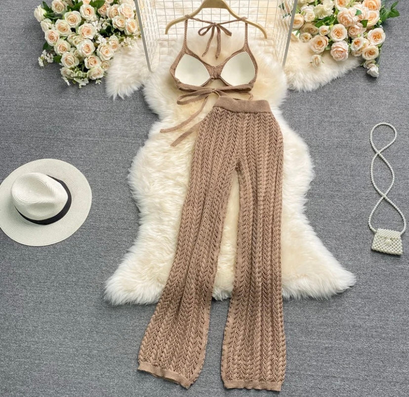 ‘ I miss you beach’ crochet, co-ord set