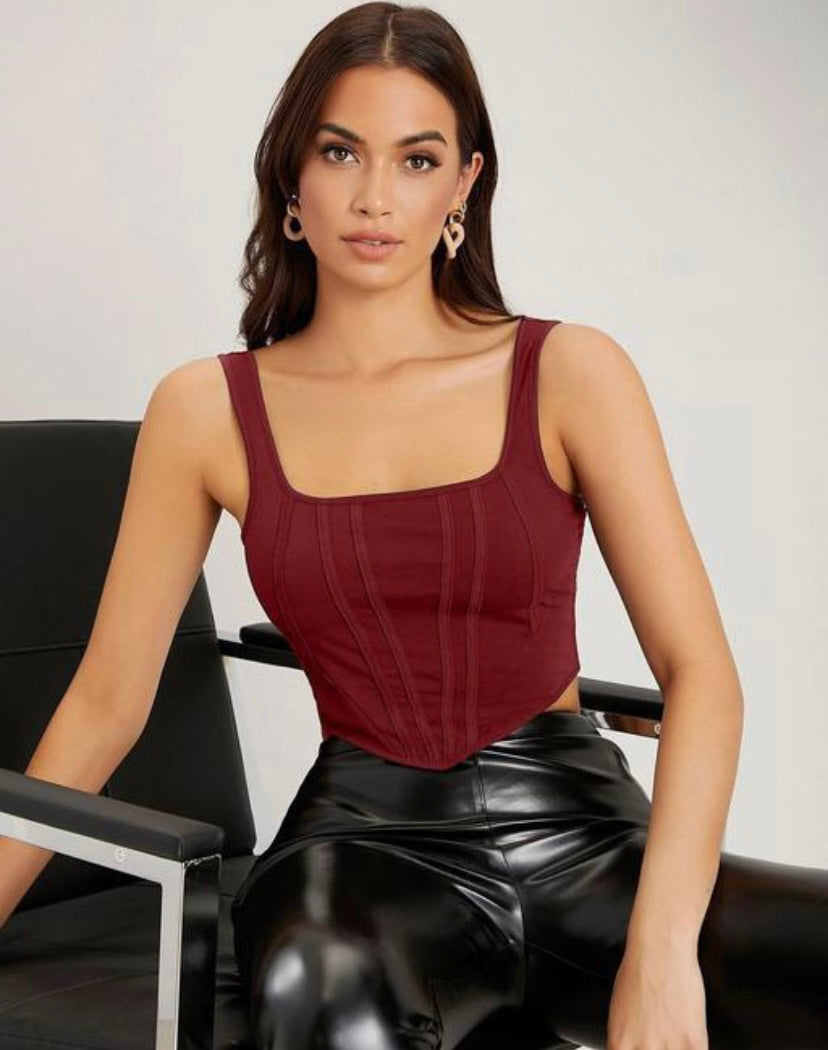 Aysmmetrical crop top.